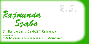 rajmunda szabo business card